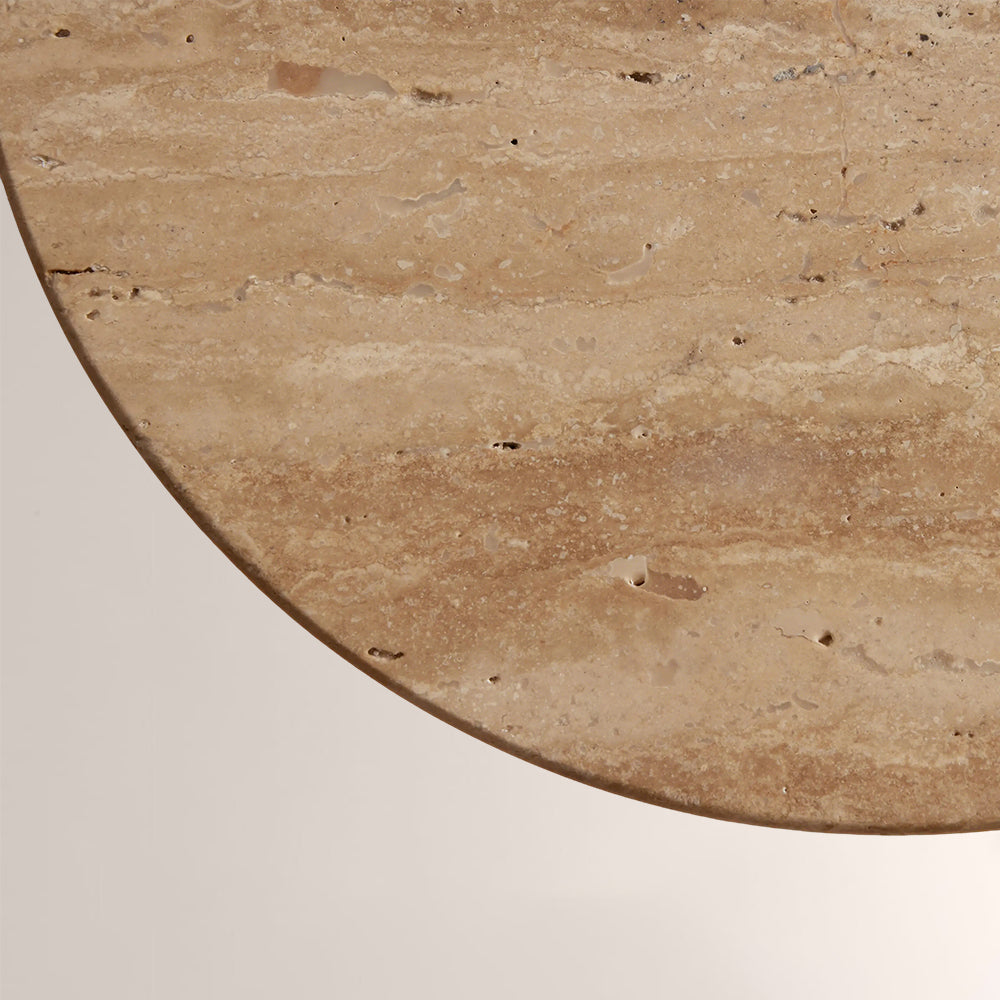 Lira Travertine Disc Outdoor Sconce