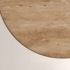 Lira Travertine Disc Outdoor Sconce