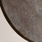 Lira Travertine Disc Outdoor Sconce