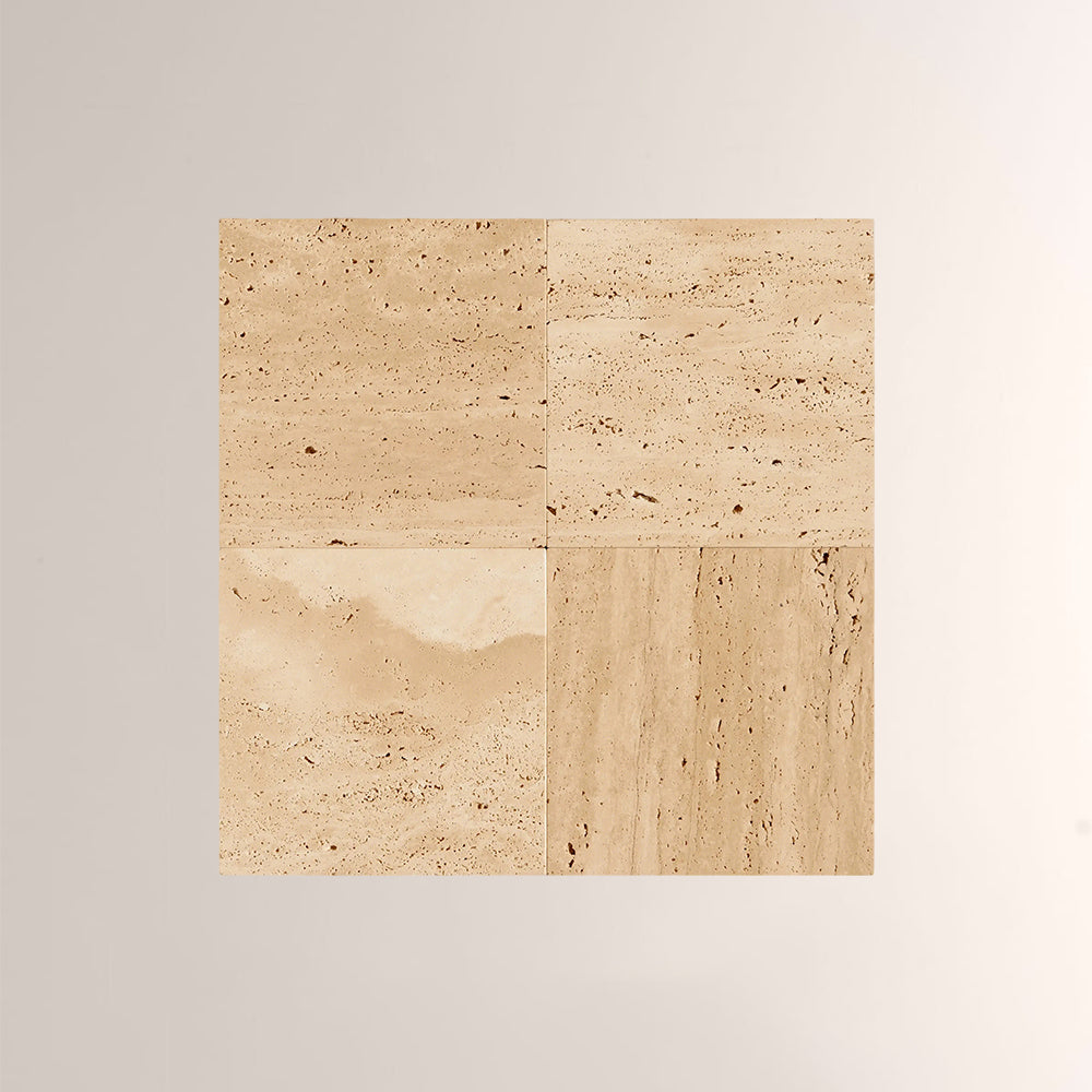 Lira Travertine Disc Outdoor Sconce
