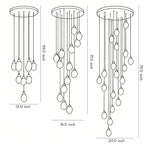Luxury Staircase Chandelier Modern Spiral Crystal High Ceiling Light