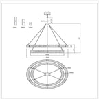 Vouvray Two-Tier Round Chandelier 60"