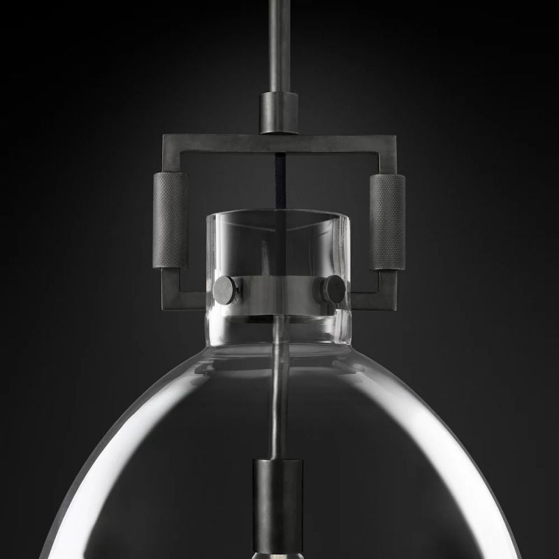 Machinist Glass Cloche Pendant