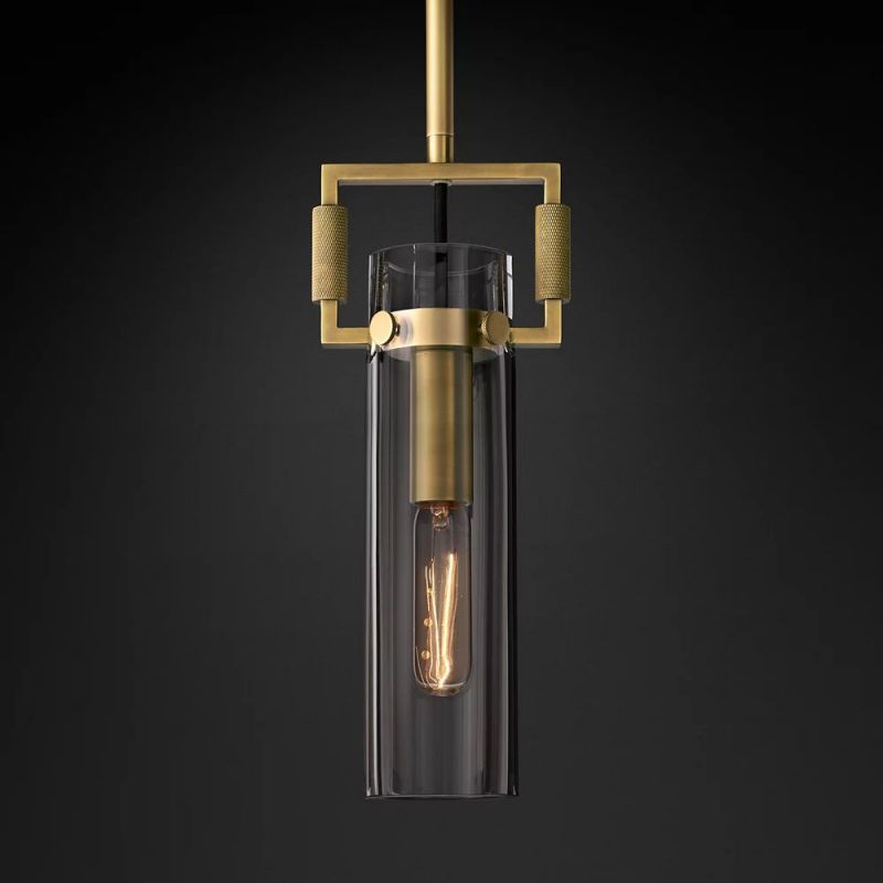 Machinist Glass Cylinder Pendant