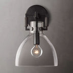 Machinist Metal Cloche Sconce 8"
