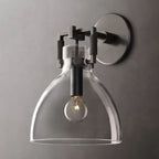 Machinist Metal Cloche Sconce 8"