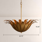 Matilde Palm Leaf & Brass Pendant