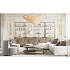 Merry Clear Glass Tiered Round Chandelier 37"