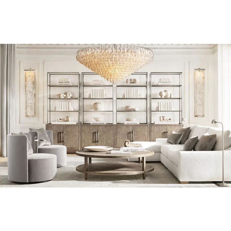 Merry Clear Glass Tiered Round Chandelier 47''