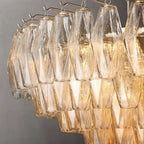 Merry Clear Glass Tiered Round Chandelier 47''