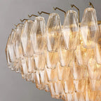 Merry Clear Glass Tiered Round Chandelier 47''