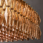 Merry Smoke Glass Rectangular Chandelier 74''