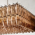 Merry Smoke Glass Rectangular Chandelier 74''