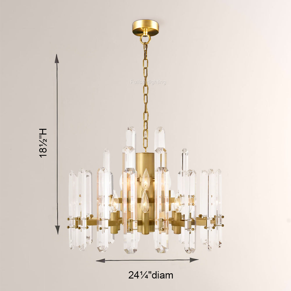 Brous Prism Round Chandelier 24"