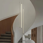 Modern Spiral Multi-Strip Chandelier