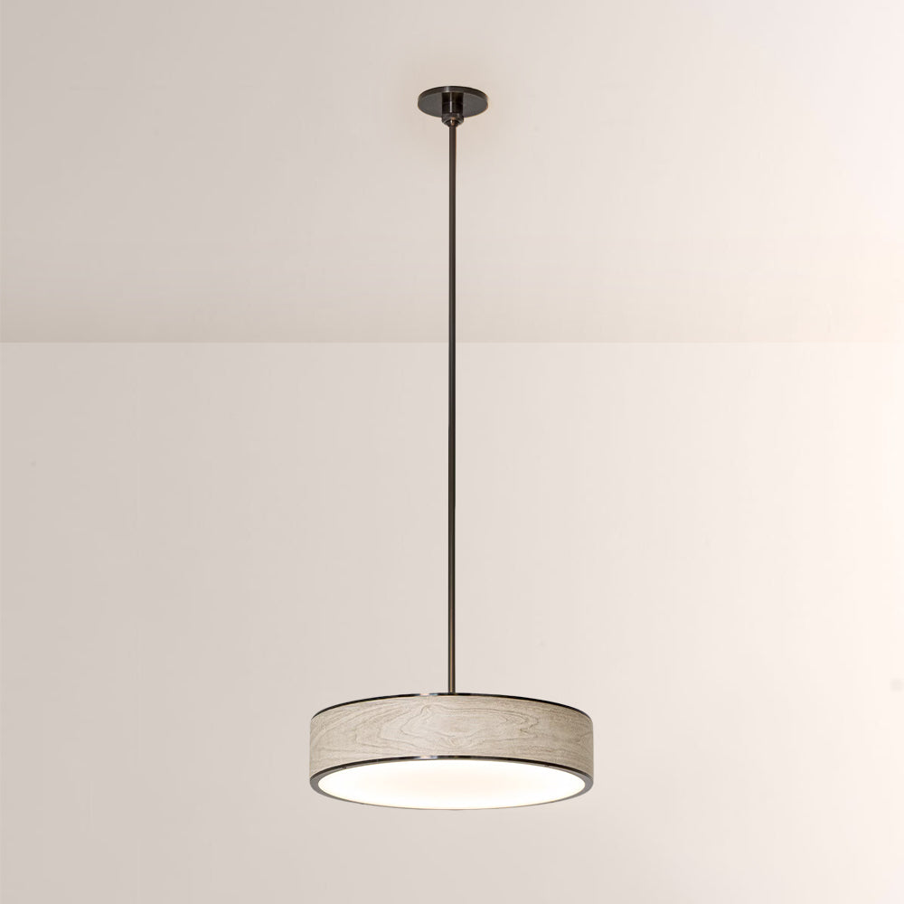 Monterra Wood-Grain Drum Pendant
