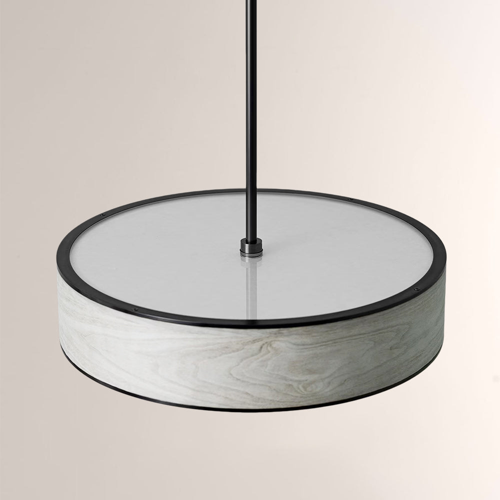 Monterra Wood-Grain Drum Pendant