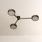 Monterra Bronze Wood Grain 3 Arm Flushmount
