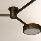 Monterra Bronze Wood Grain 3 Arm Flushmount