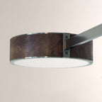Monterra Cross Arm Wood Grain Disc Chandelier