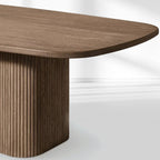 Mulho Pedestal Rectangular Wood Dining Table