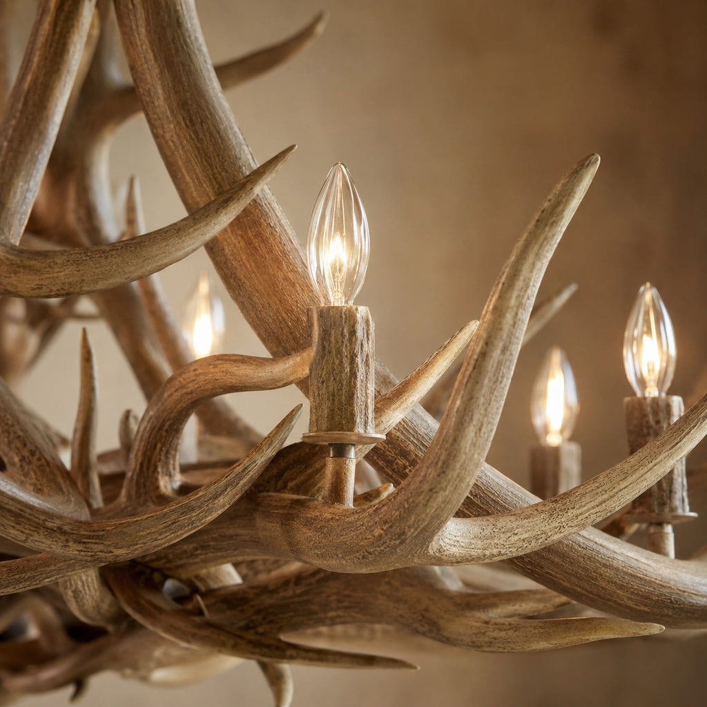 Natural Antler Chandelier 60"