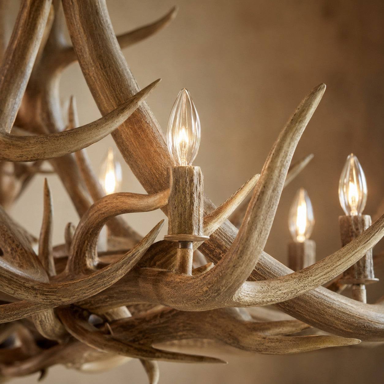 Natural Antler Chandelier 60"