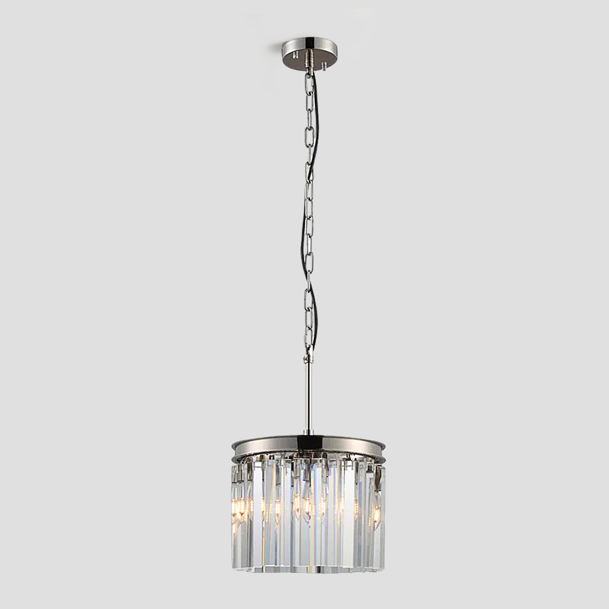 1920s Olion Crystal Round Pendant