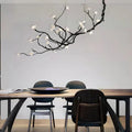 Noir Magnolia Branch & Porcelain Bloom Chandelier