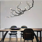 Noir Magnolia Branch & Porcelain Bloom Chandelier