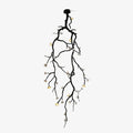 Noir Twisted Branch & Porcelain Bloom Candelabrum Chandelier