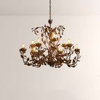 Nora Gilded Floral Crystal Round Chandelier