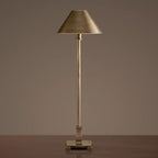 PETITE CANDLESTICK METAL SHADE TABLE LAMP