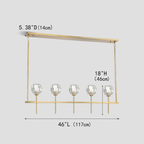 Kelly Clear Glass Linear Chandelier