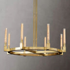 Cannele Glass Round Chandelier 48''