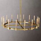 Cannele Glass Round Chandelier 72''