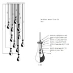 RAINDROP ROUND CHANDELIER 24"(CUTOMIZED)