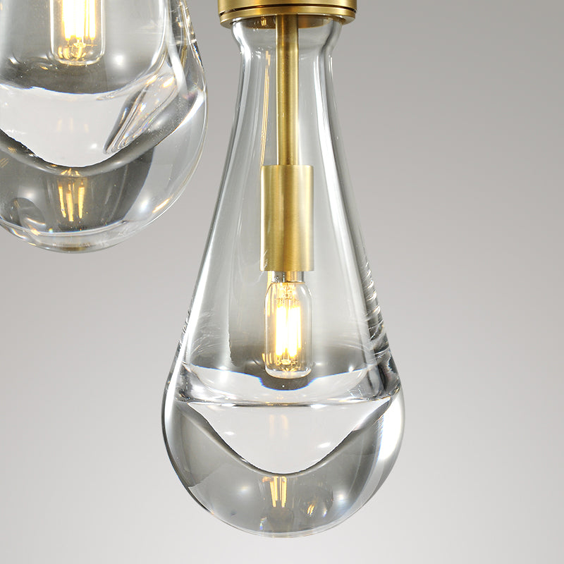Raindrops 3-Light Rod Round Chandelier