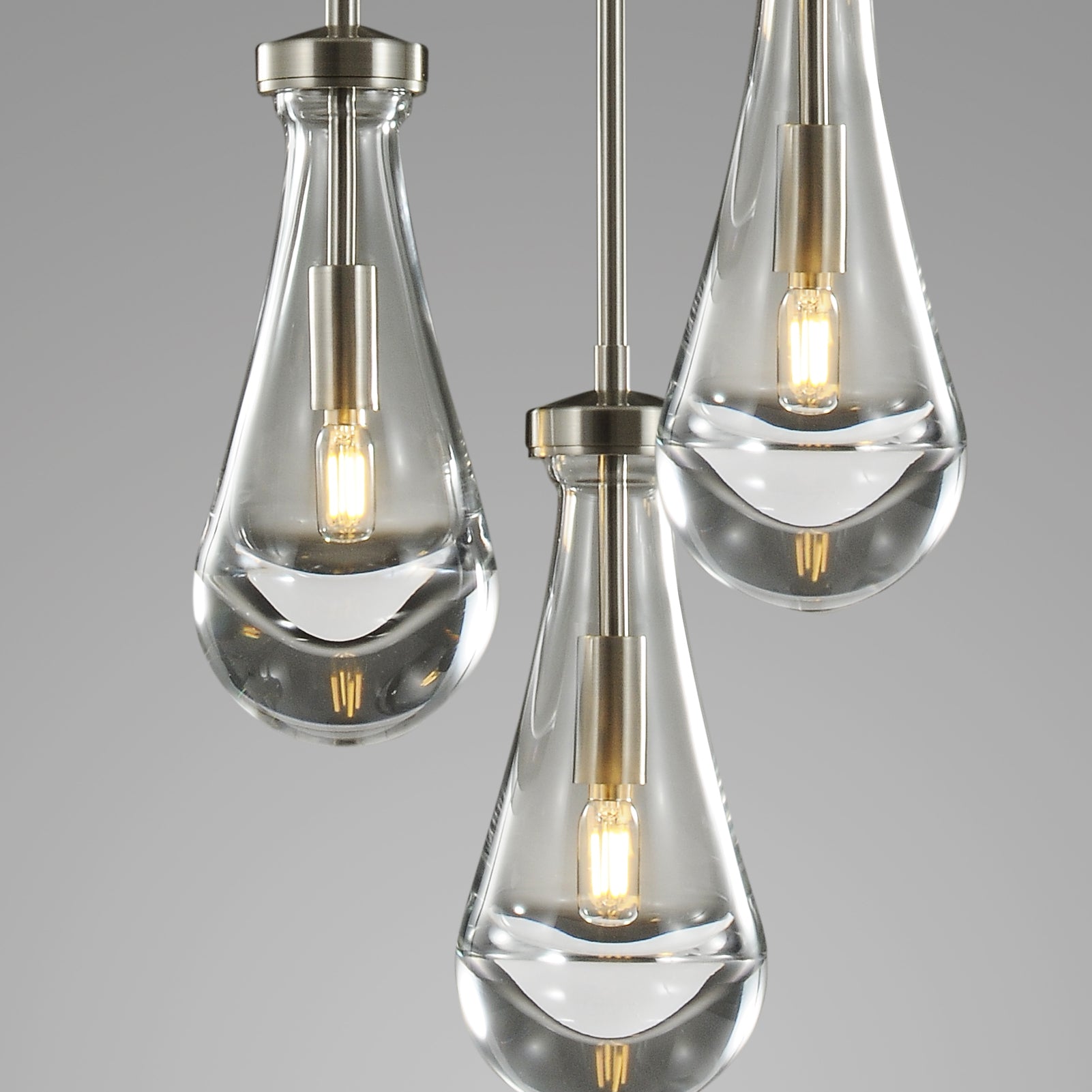 Raindrops 3-Light Rod Round Chandelier