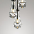 Raindrops 3-Light Rod Round Chandelier