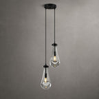 Raindrops 2-Light Cord Round Chandelier