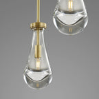Raindrops 5-Light Rod Rectangular Chandelier