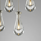 Raindrops 5-Light Rod Rectangular Chandelier