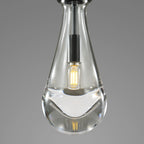 Raindrops 5-Light Rod Rectangular Chandelier