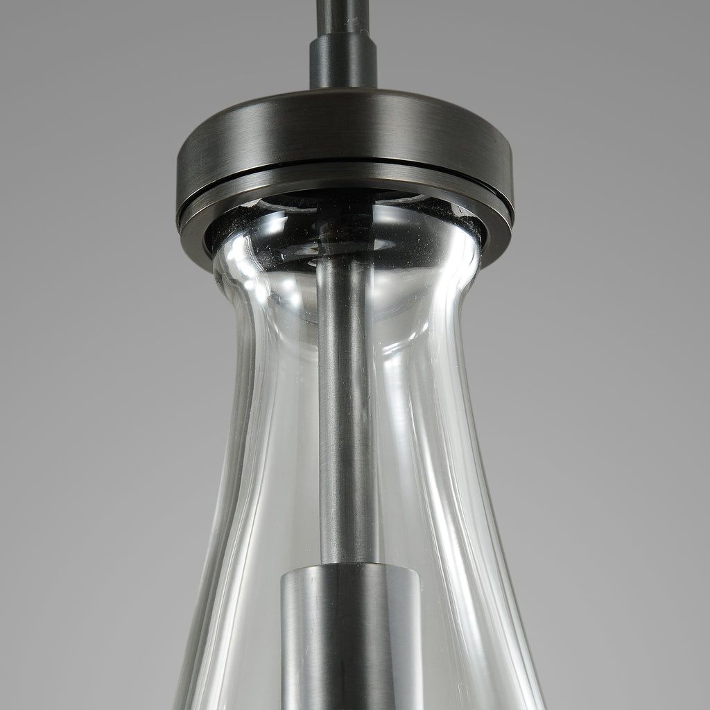 Raindrops 5-Light Rod Rectangular Chandelier