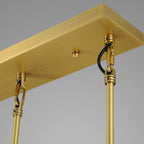 Raindrops 5-Light Rod Rectangular Chandelier