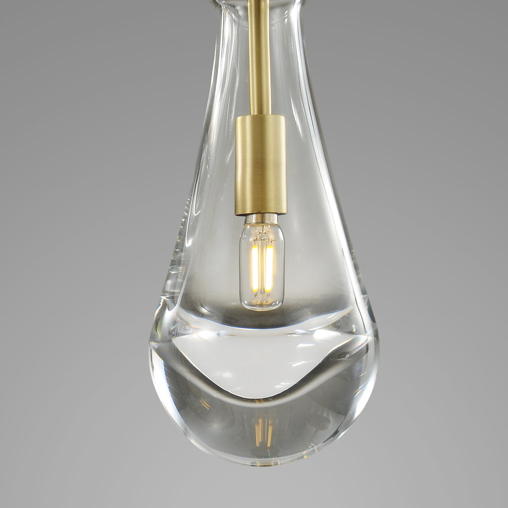 Raindrops 5-Light Rod Rectangular Chandelier