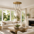 Raindrops Round Chandelier 36"