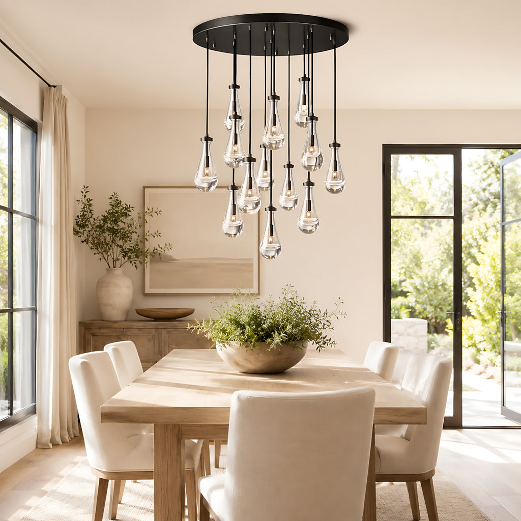 Raindrops Round Chandelier 36"