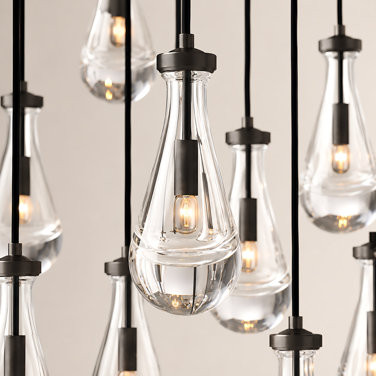 Raindrops Round Chandelier 36"